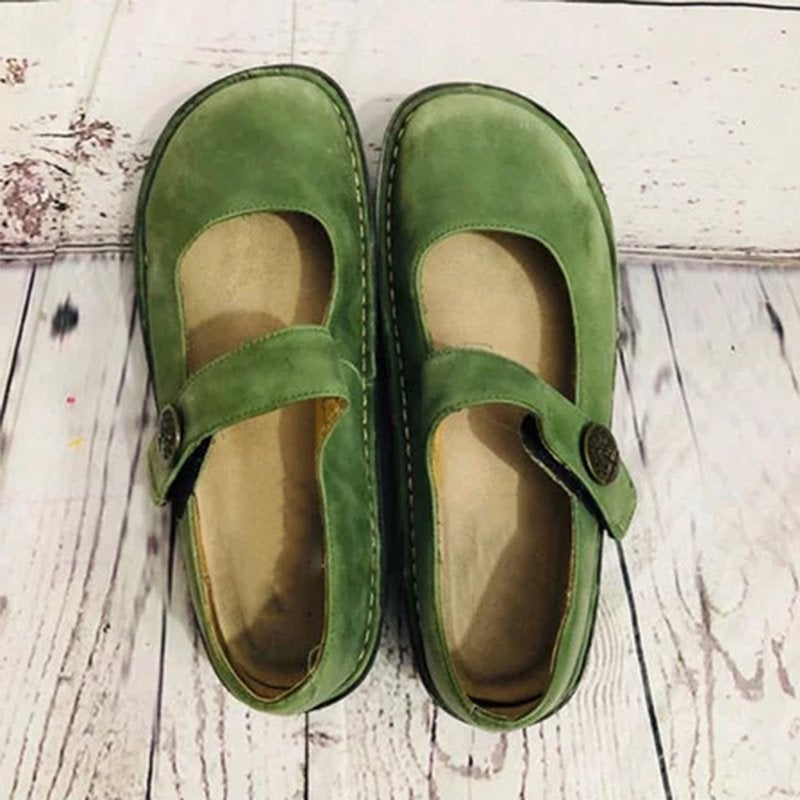 Women’s Mary Jane shoes suede adjustable strap