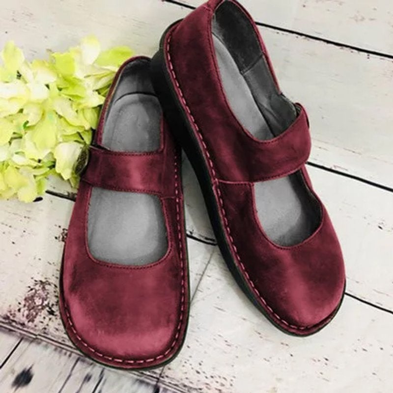 Women’s Mary Jane shoes suede adjustable strap