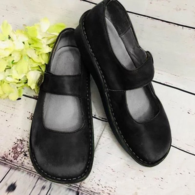 Women’s Mary Jane shoes suede adjustable strap