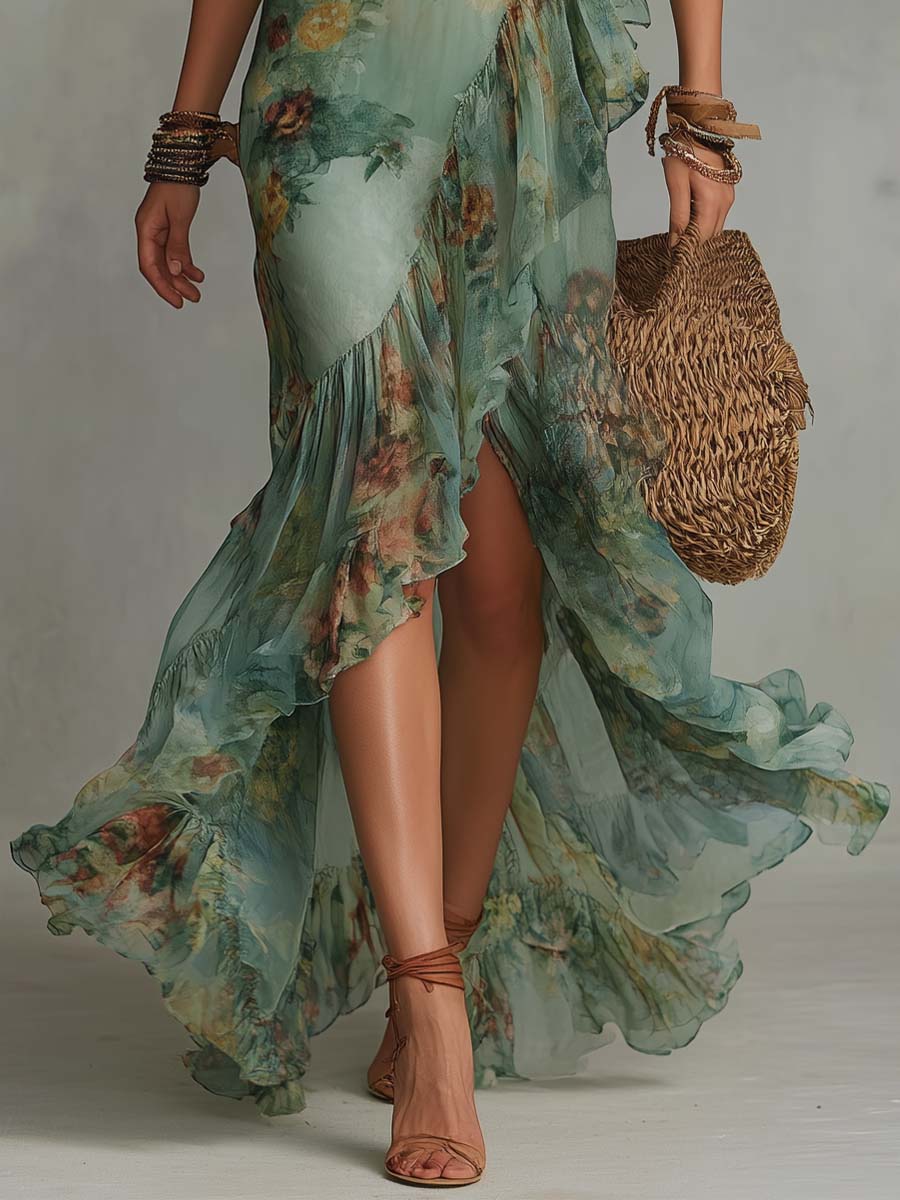 Wrap Dress in Sage