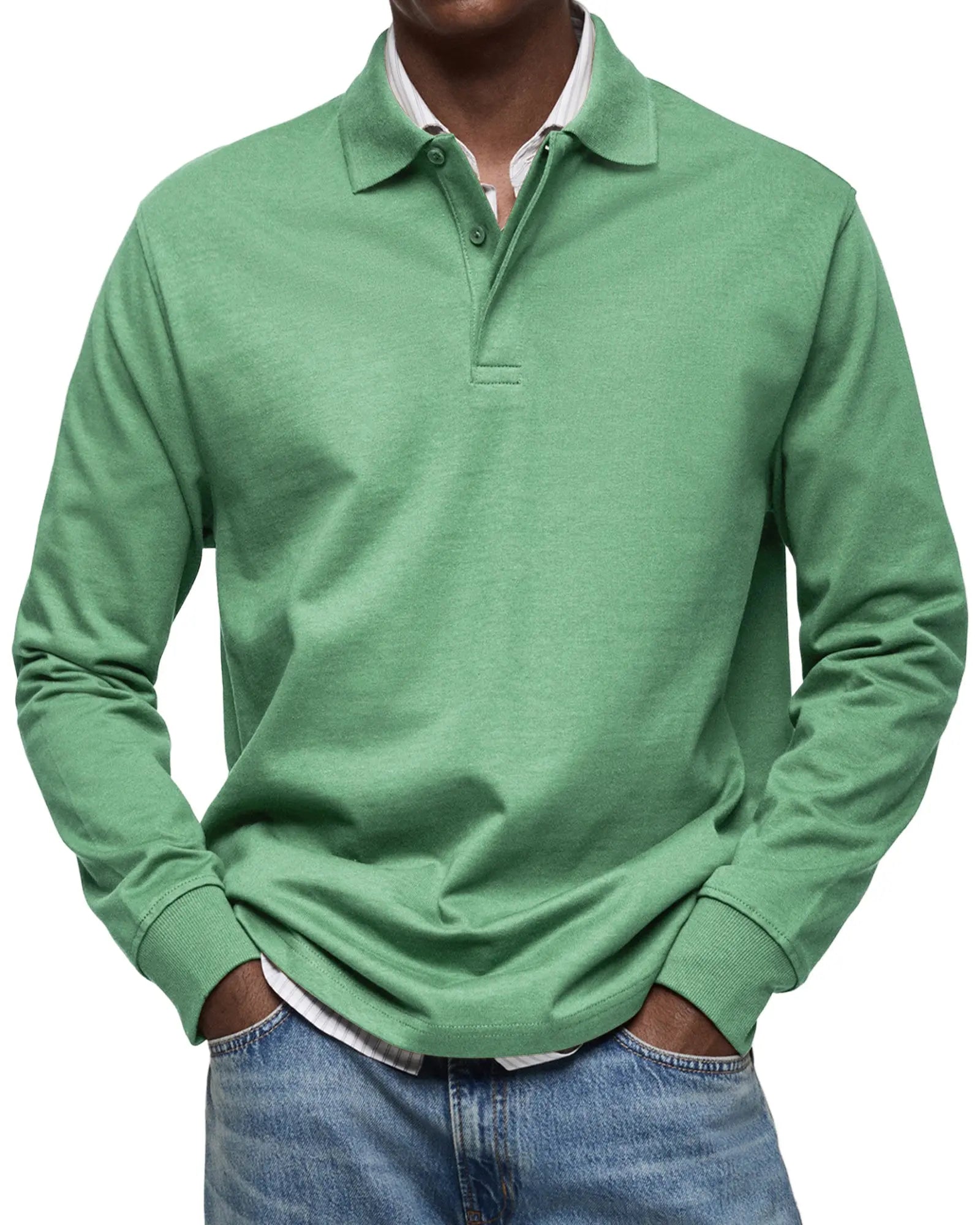 Men's Long Sleeve Polo | Classic Comfortable Style