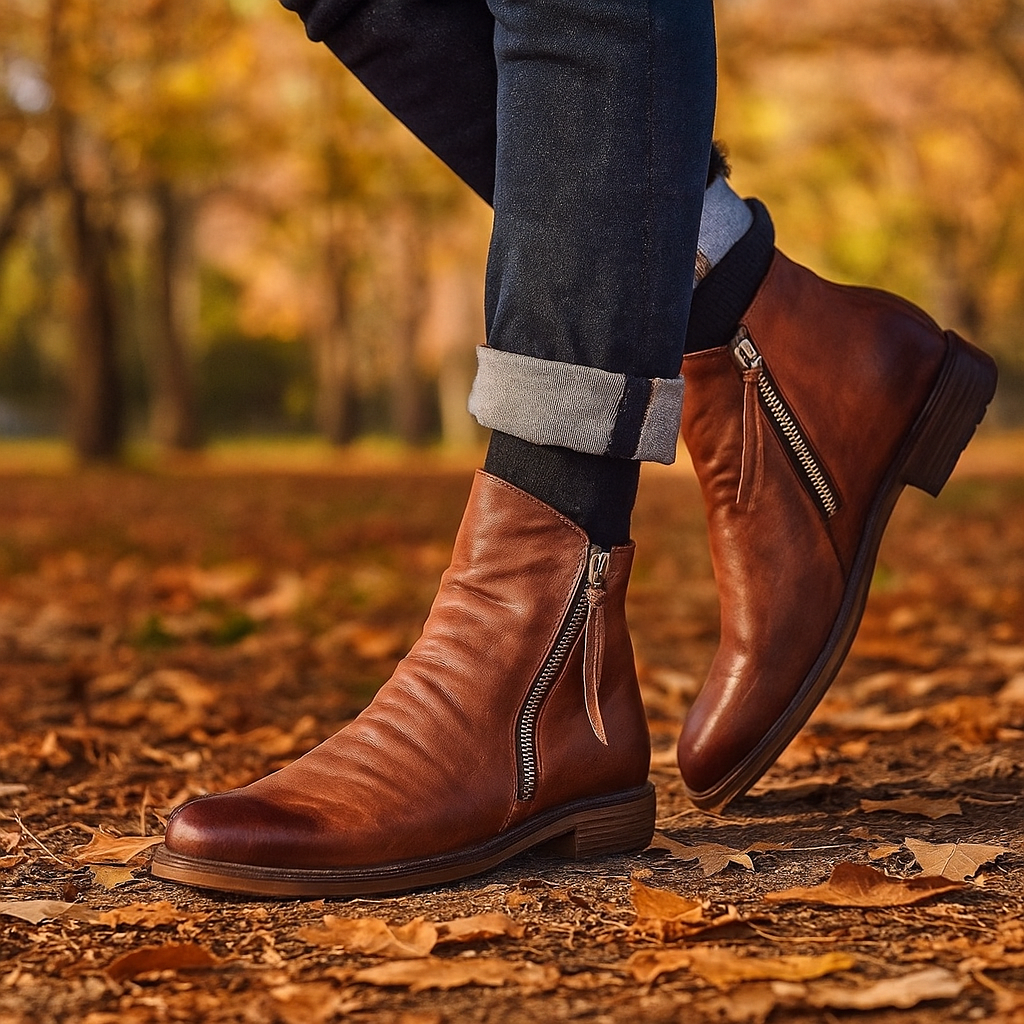 Men's leather boots for casual occasions