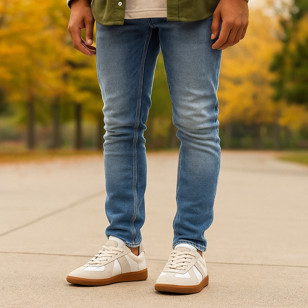 Men's sneakers thick-soled retro style
