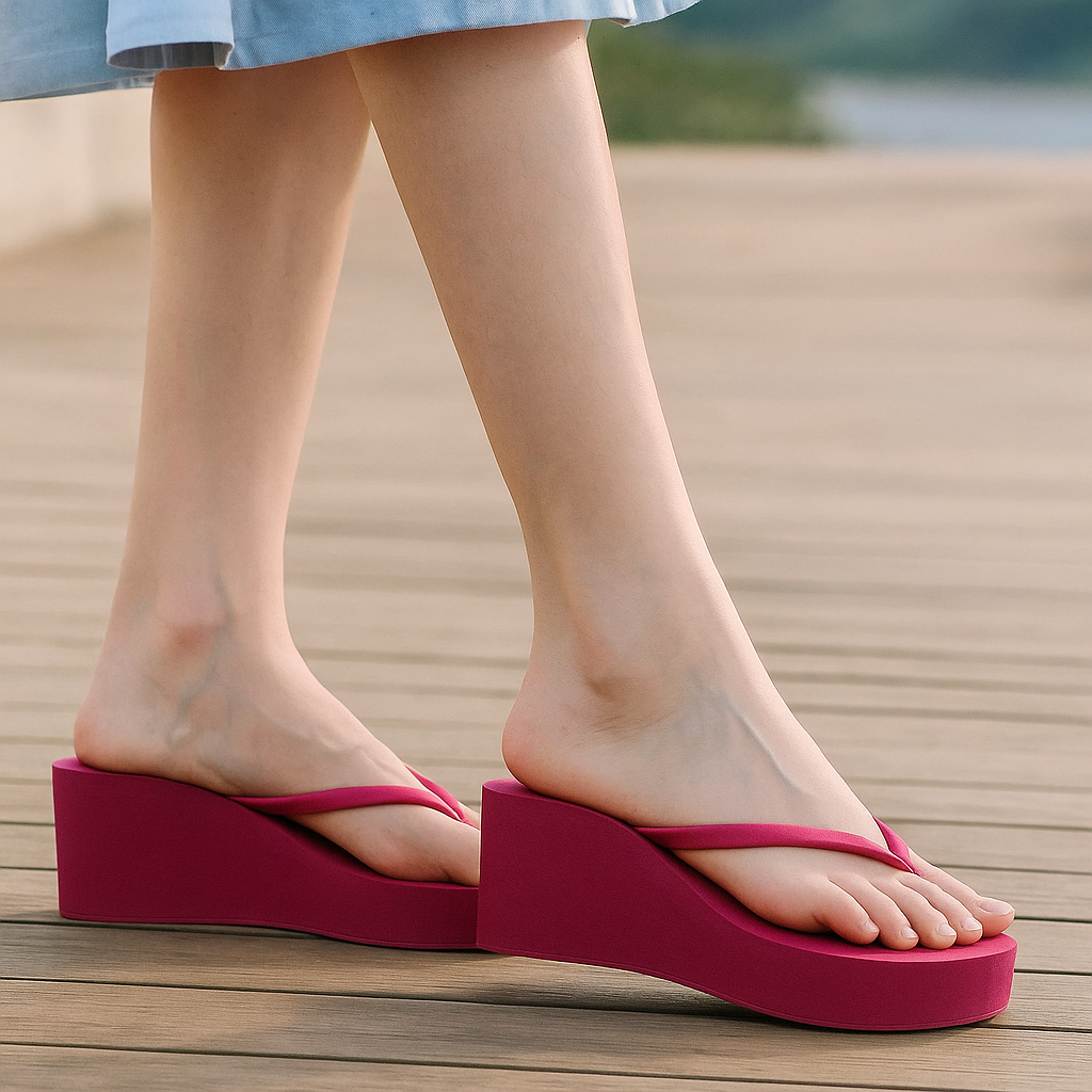 Flip-Flop Sandals with High Elevated Sole