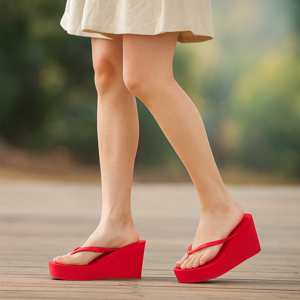 Flip-Flop Sandals with High Elevated Sole