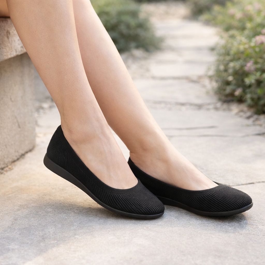 Women's ballet sneakers | Orthopedic, padded | Slip-on