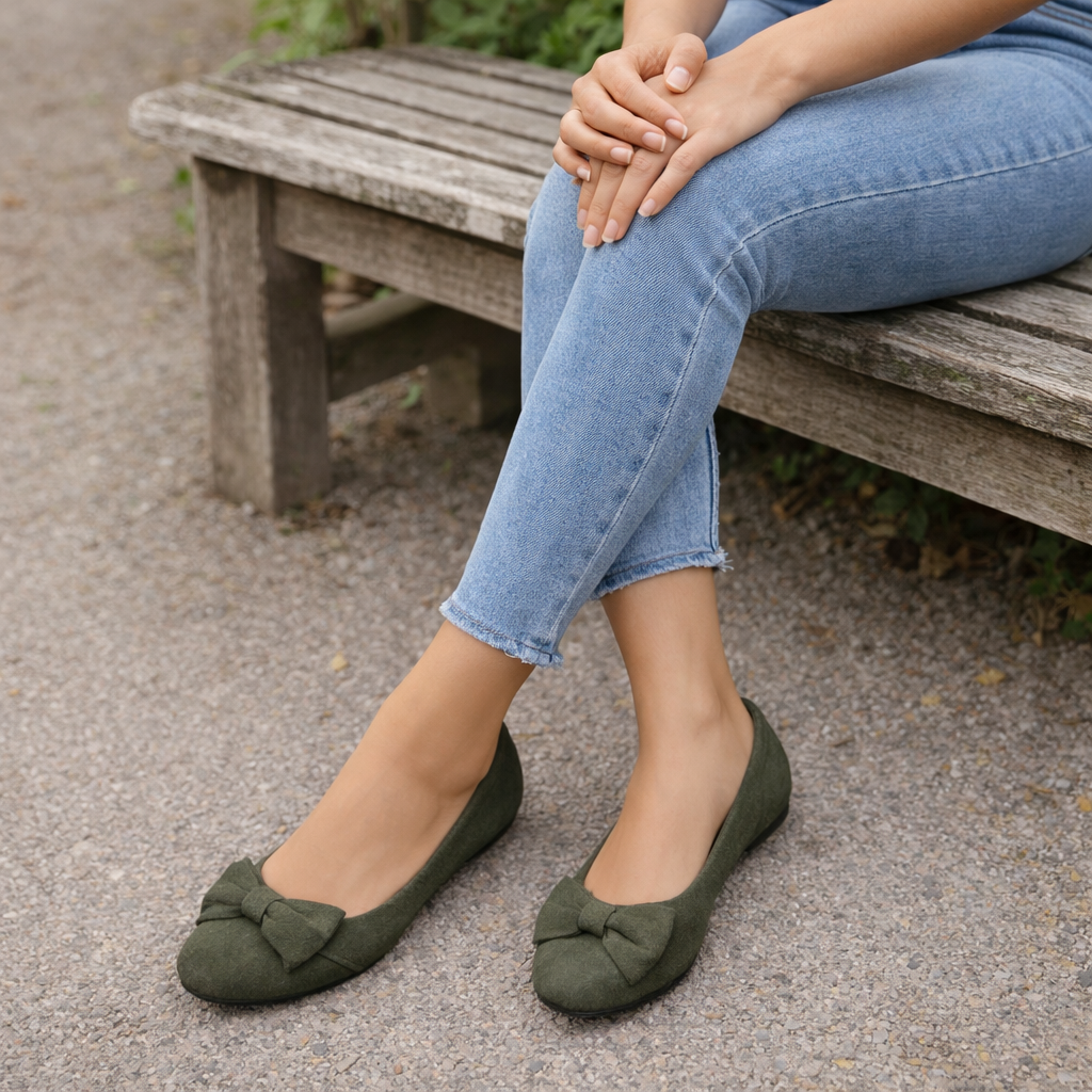 Women's ballet shoes orthopedic with arch support and cushioning