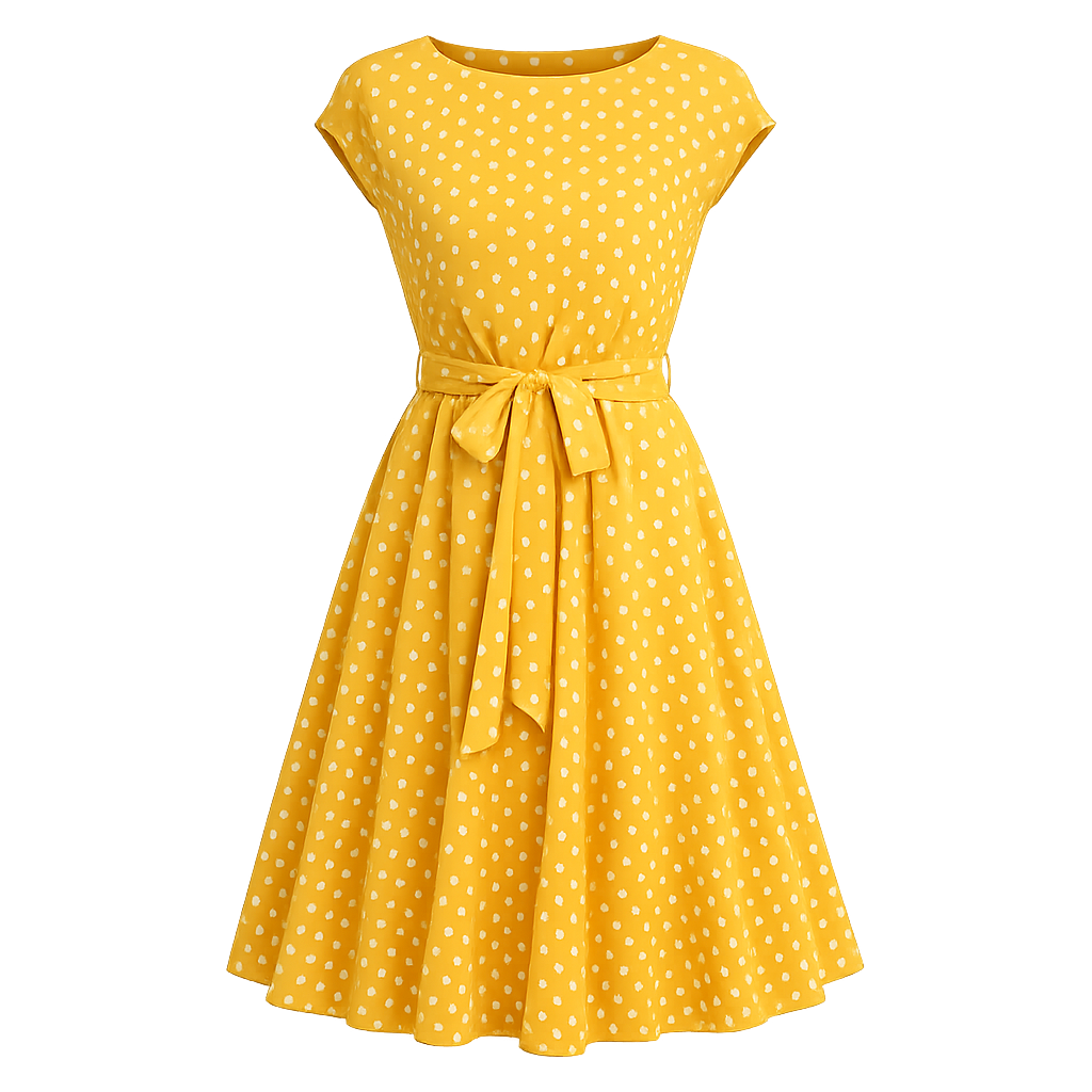 Polka Dot Dress | Vintage Women's Summer Dress | Lightweight