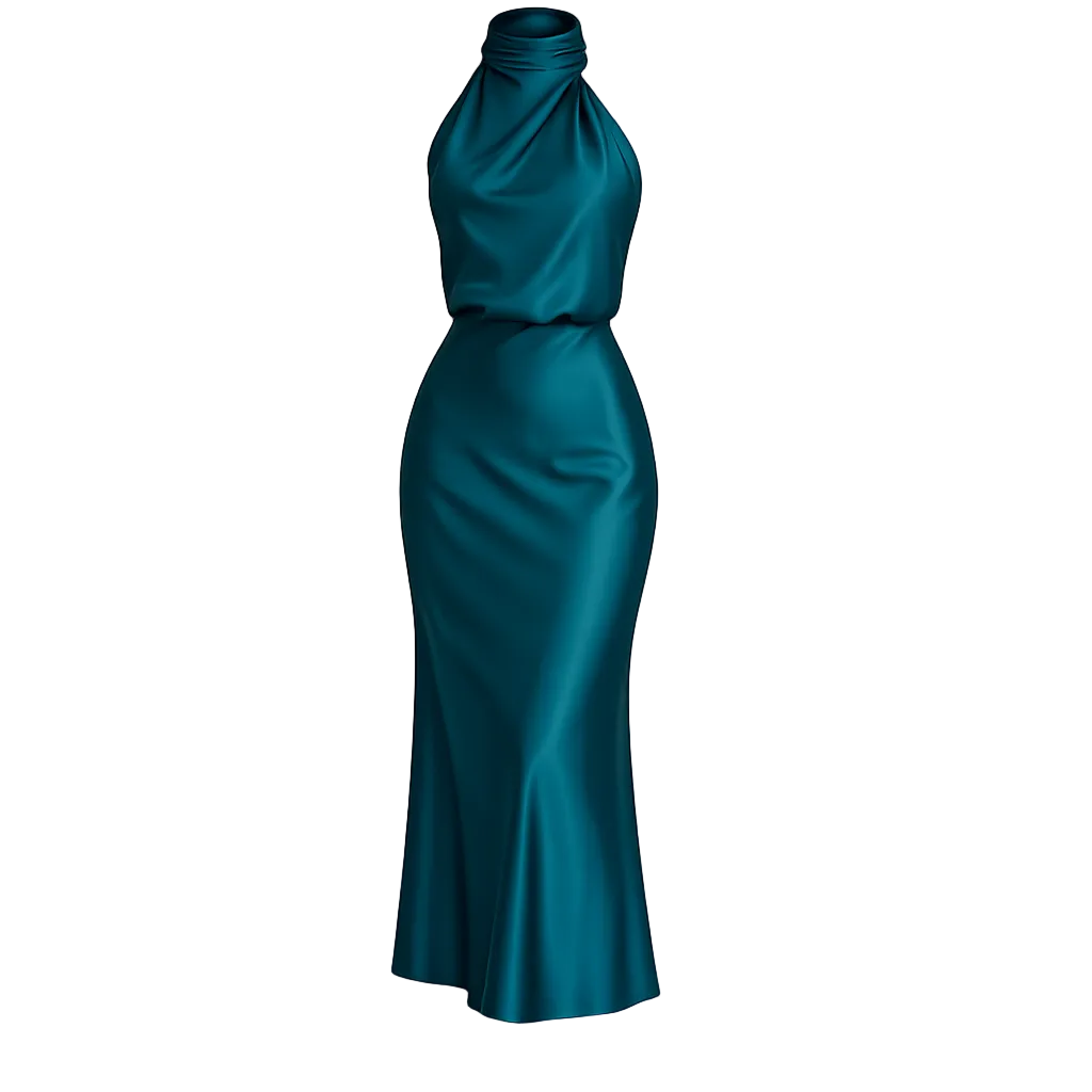 Midi dress | Draped design | Ideal for special occasions