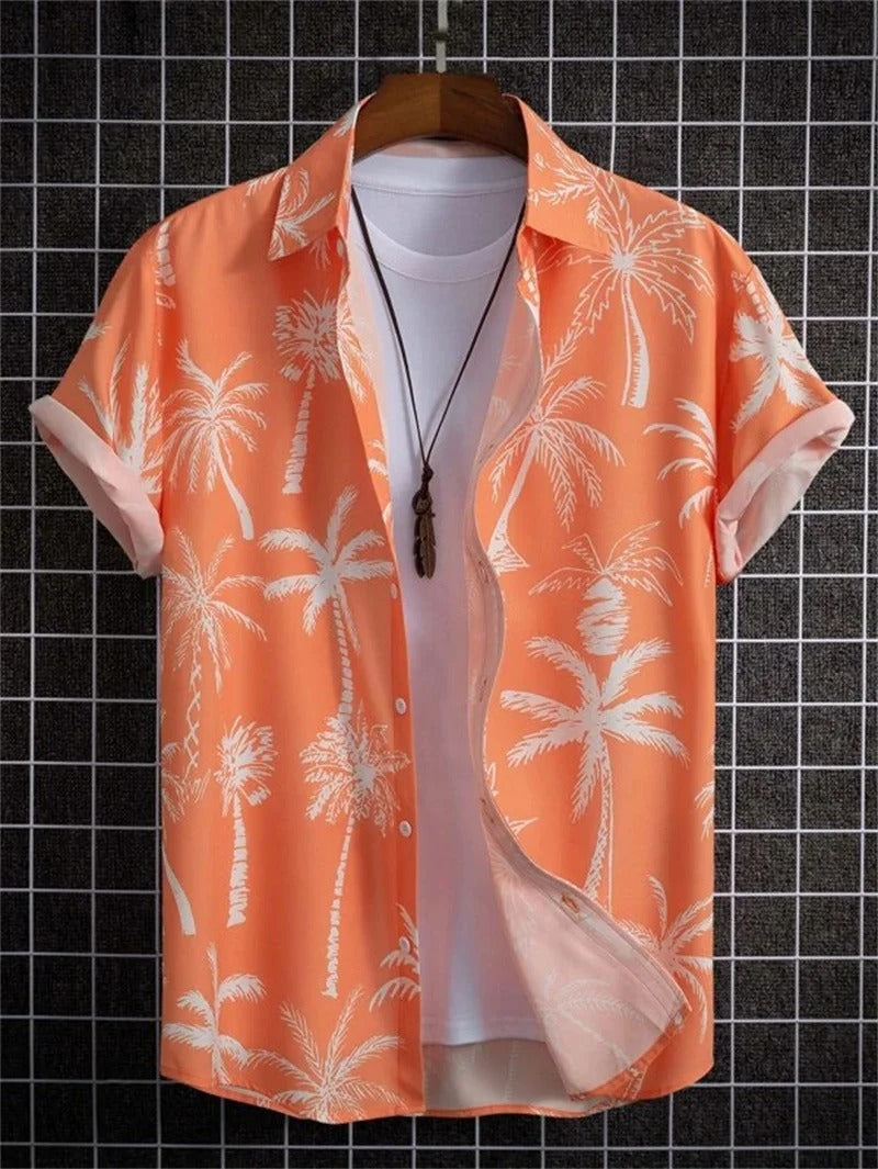 Men's Hawaiian Shirt | Short Sleeves, Tropical Print