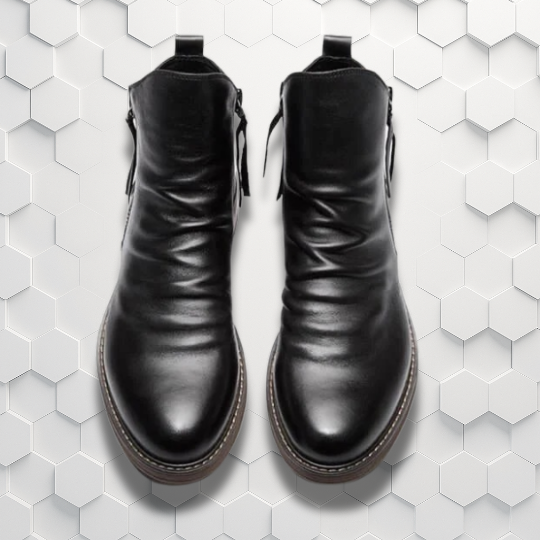 Men's leather boots for casual occasions