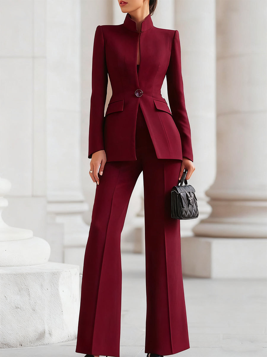 Women's Suit | Blazer and Wide-Leg Pants | Business