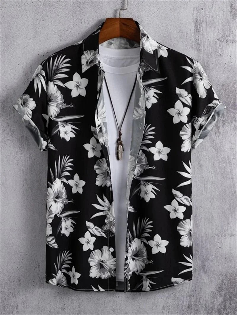 Men's Hawaiian Shirt | Short Sleeves, Tropical Print