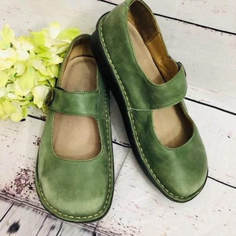 Women’s Mary Jane shoes suede adjustable strap