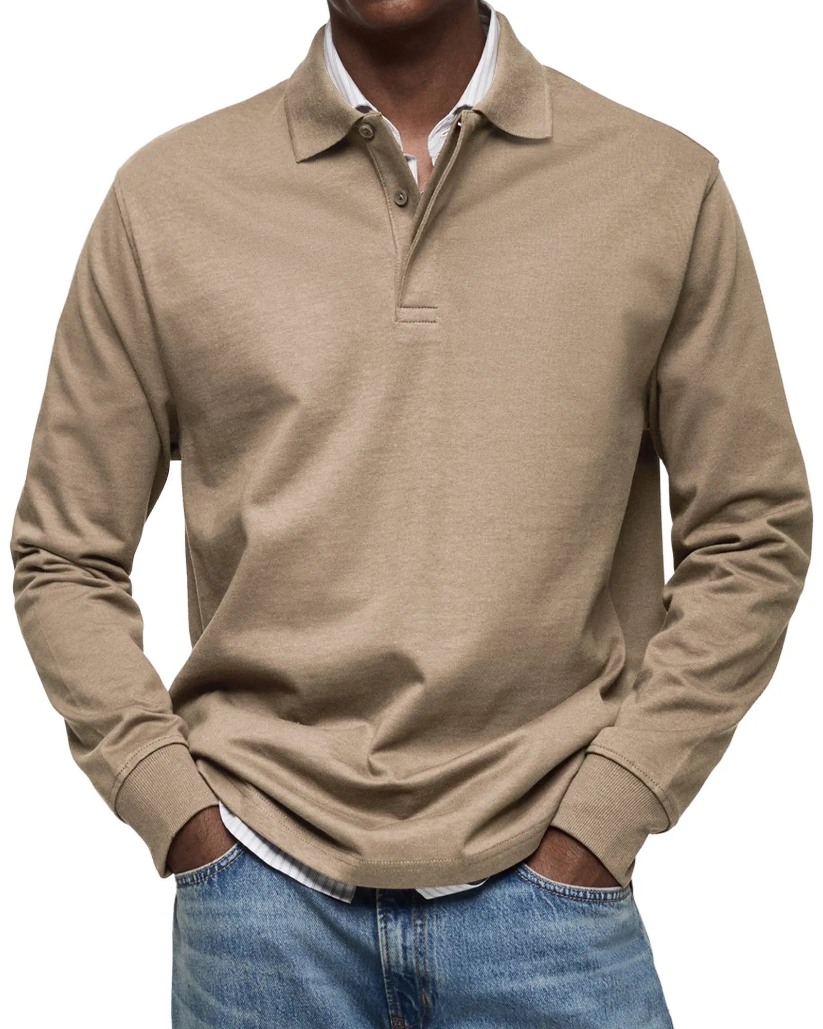 Men's Long Sleeve Polo | Classic Comfortable Style