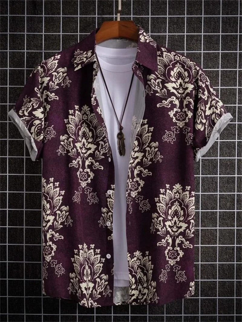 Men's Hawaiian Shirt | Short Sleeves, Tropical Print