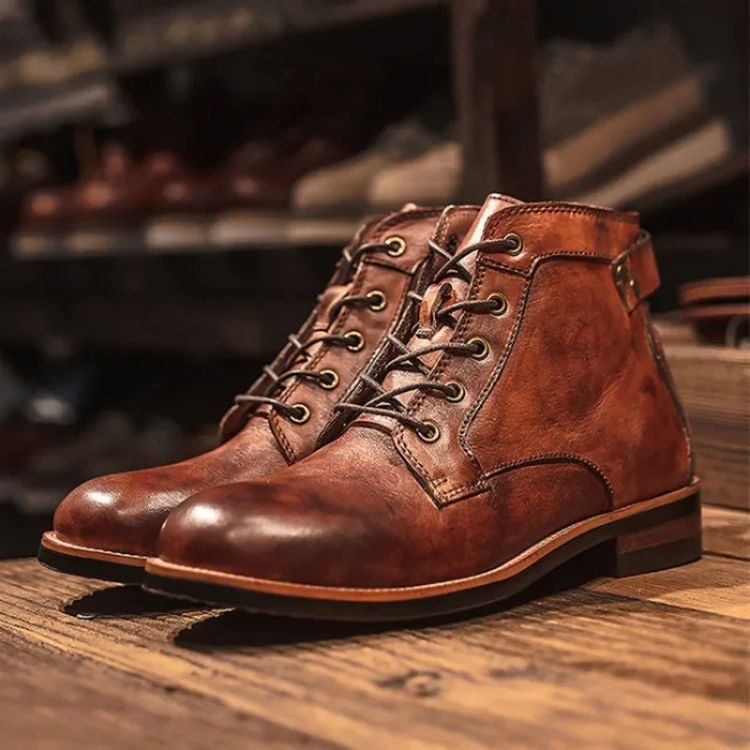 Lace-up shoes men's vegan microfiber
