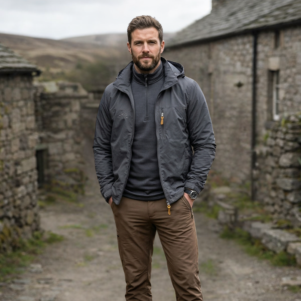 Men's waterproof outdoor jacket windproof for hiking