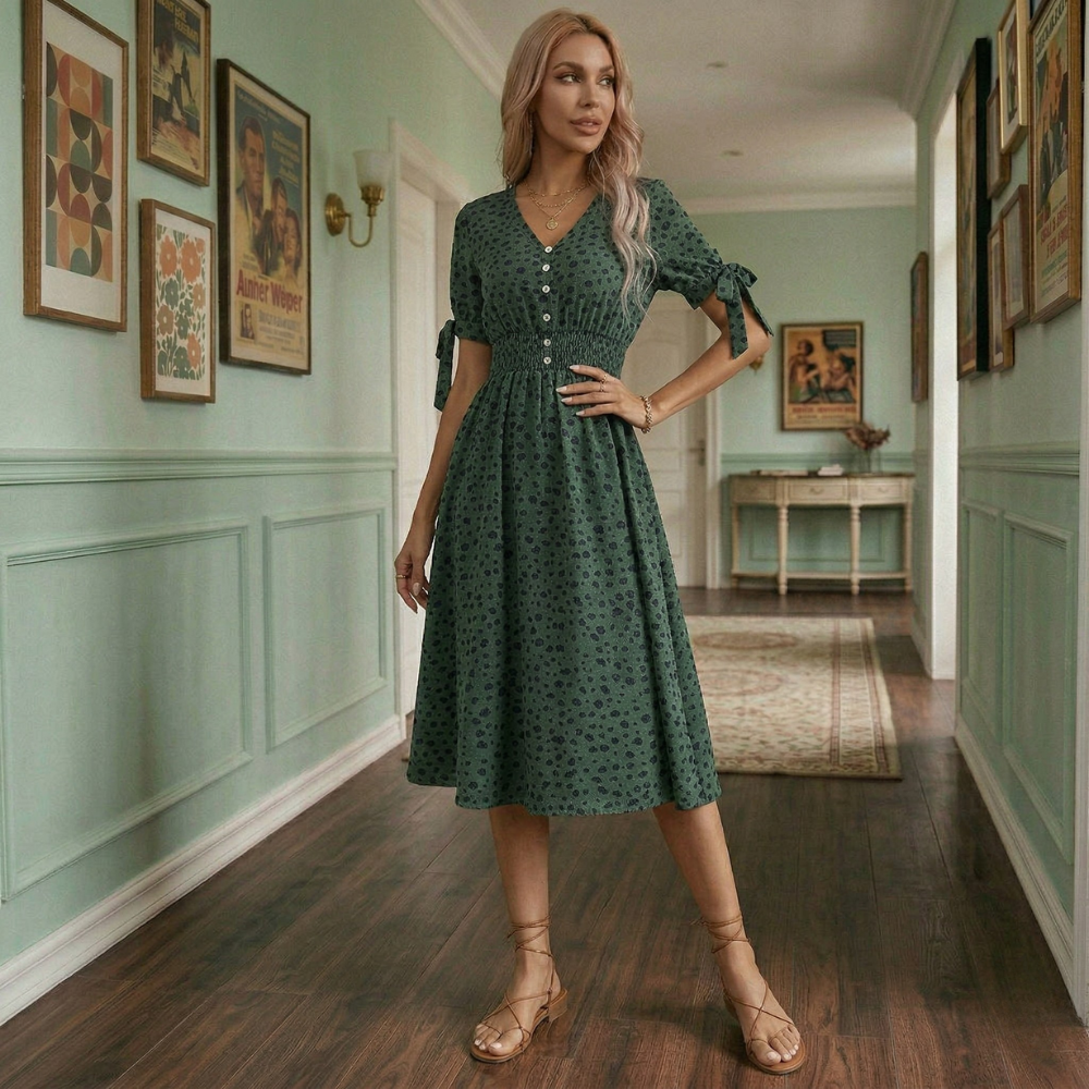 Polka Dot Dress | Women, Short Sleeve | Vintage-Inspired Style