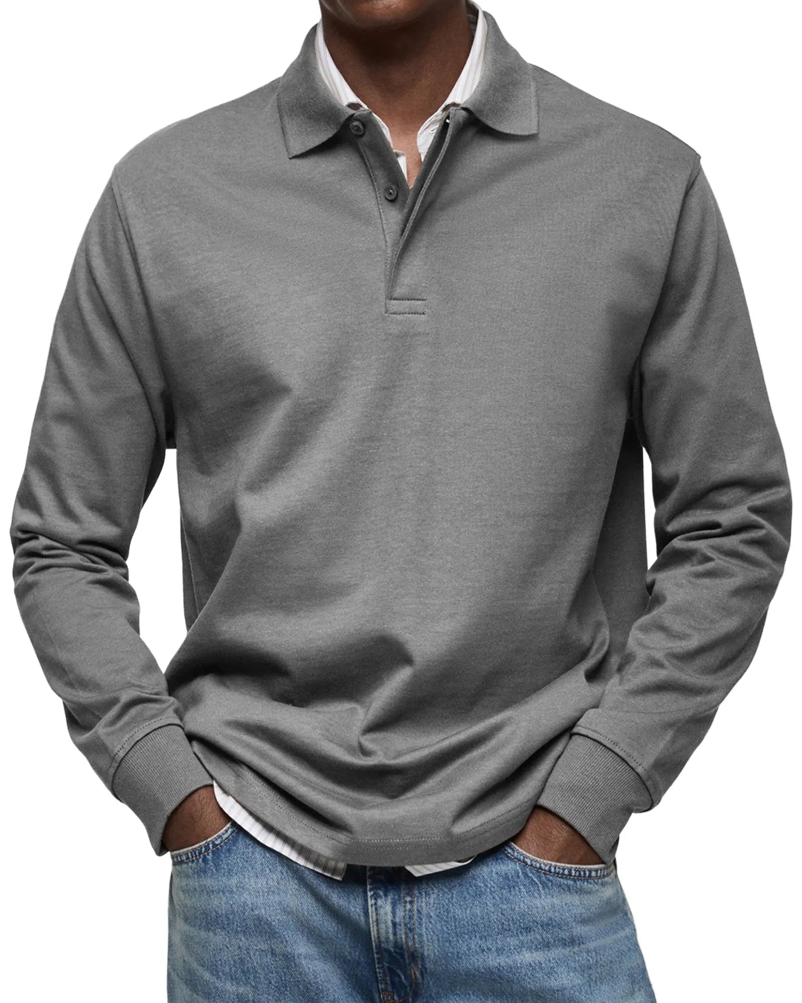 Men's Long Sleeve Polo | Classic Comfortable Style