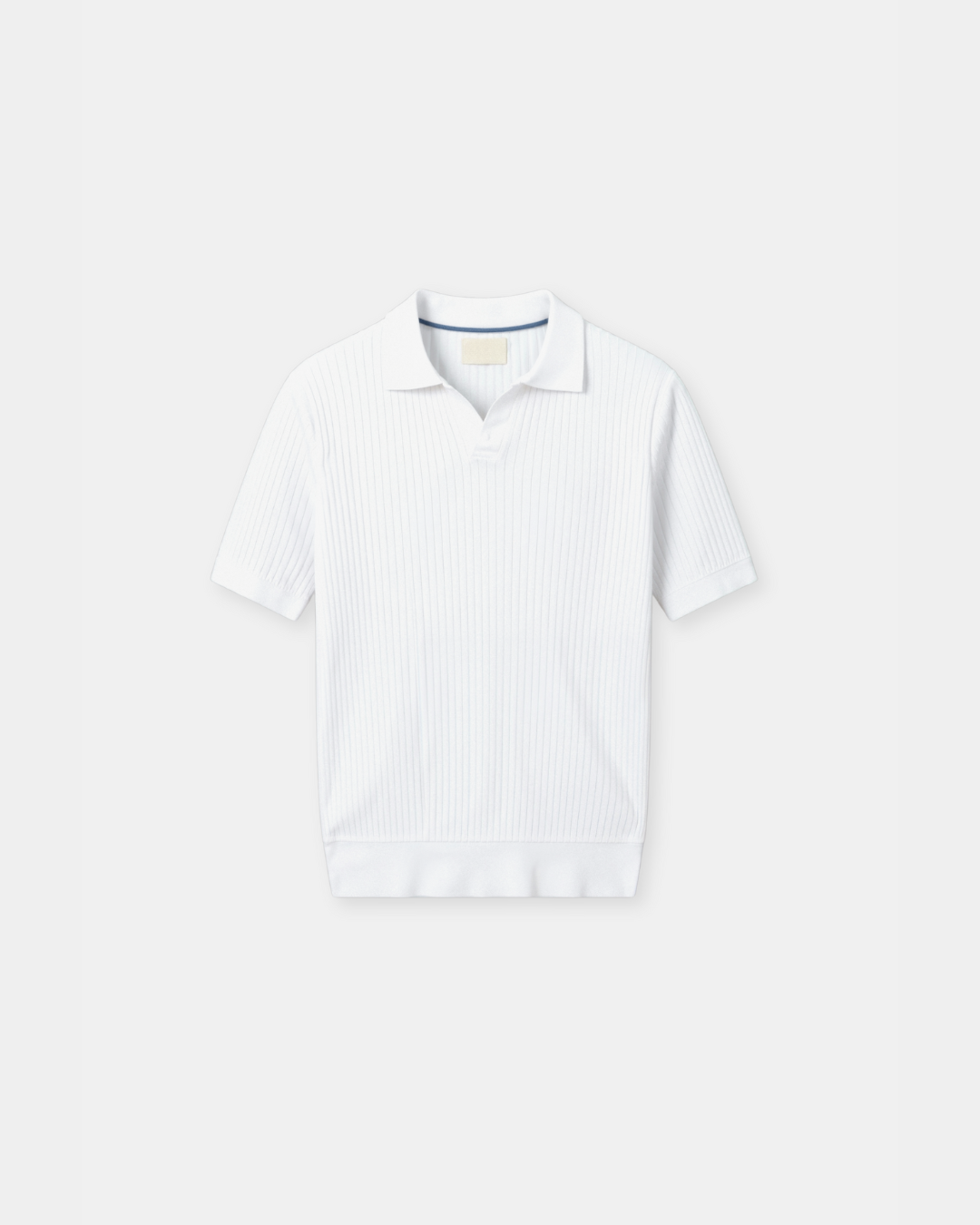 Men's Turtleneck Shirt | White, Short Sleeve | Minimalist