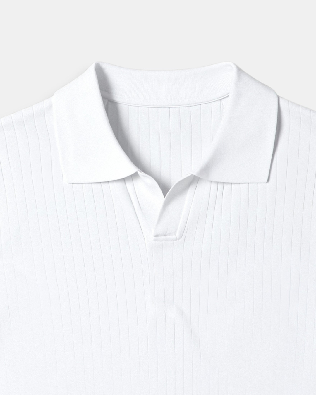 Men's Turtleneck Shirt | White, Short Sleeve | Minimalist
