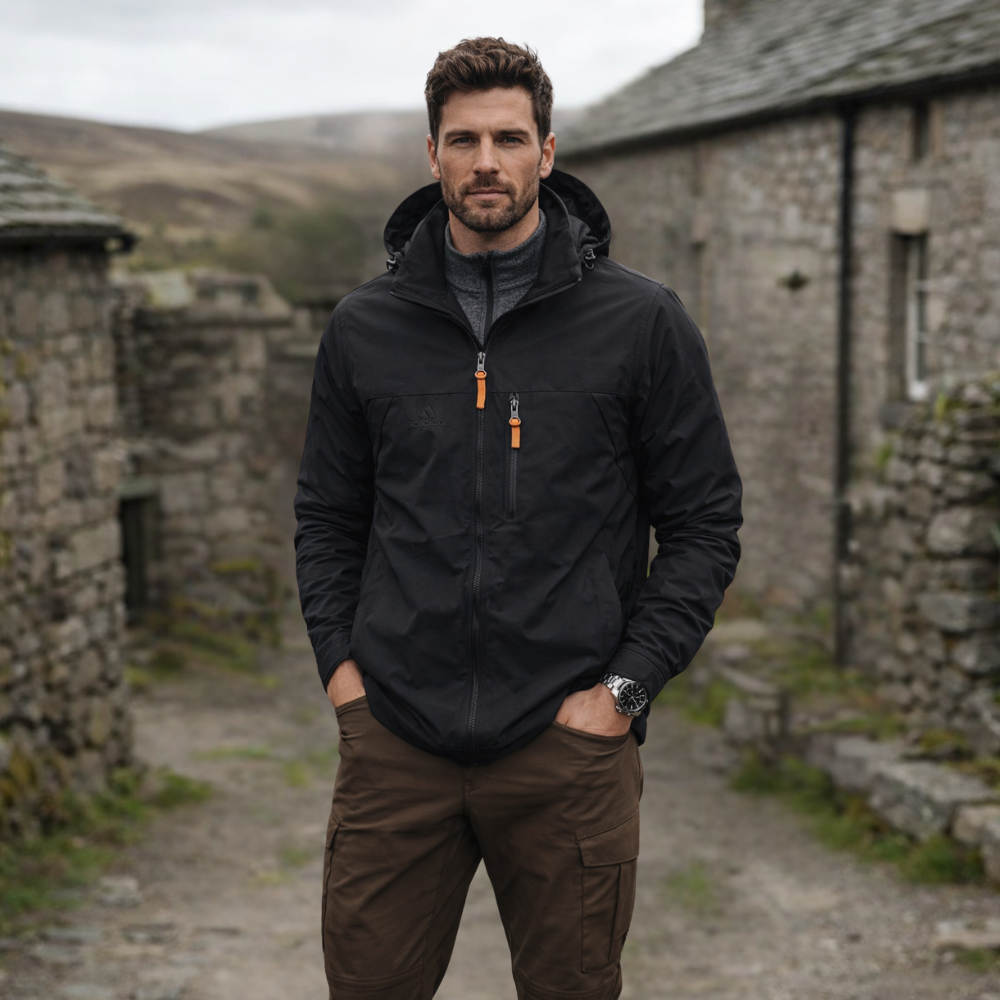 Men's waterproof outdoor jacket windproof for hiking