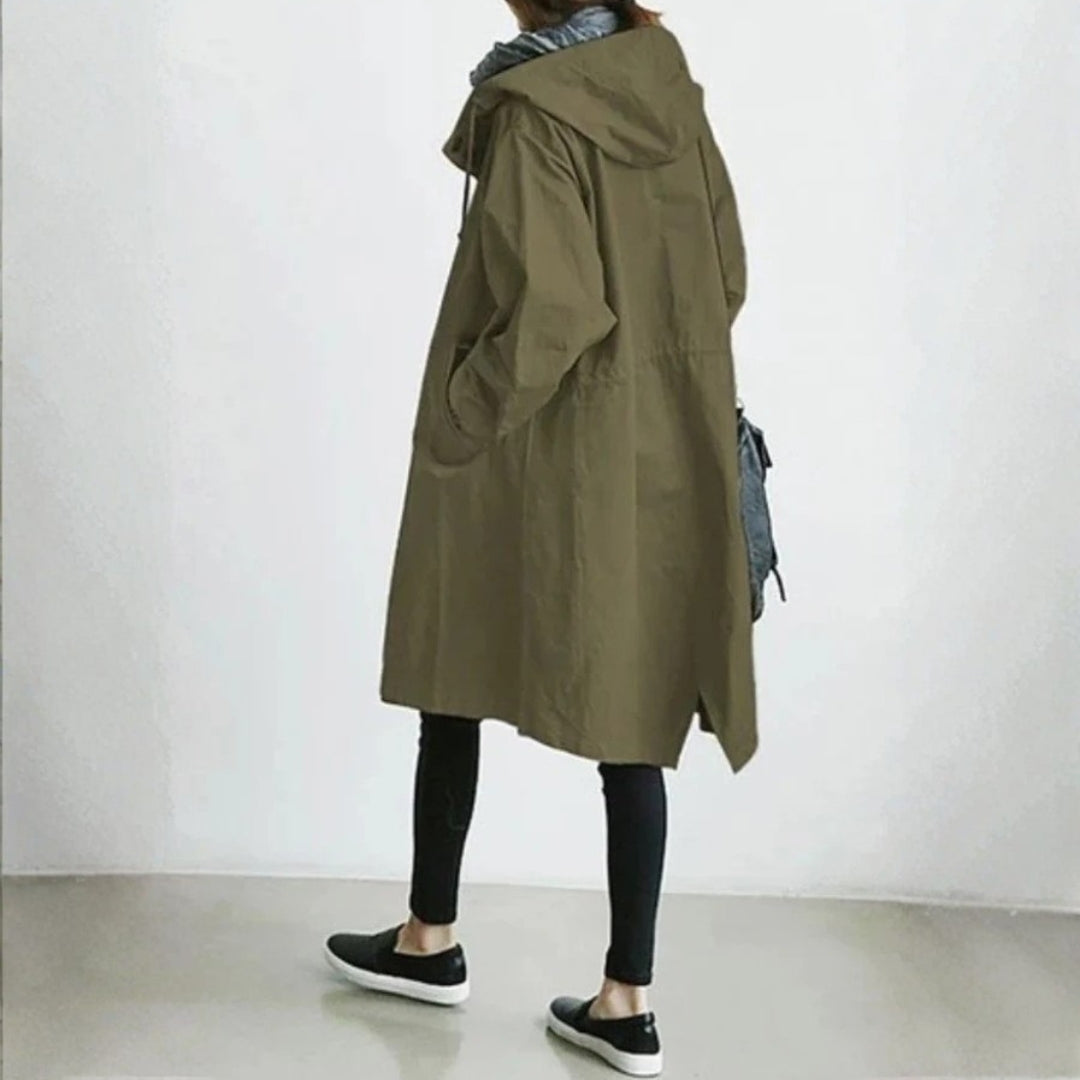 Women's Long Coat | Buttoned, Street Style | Beige, Gray, Black