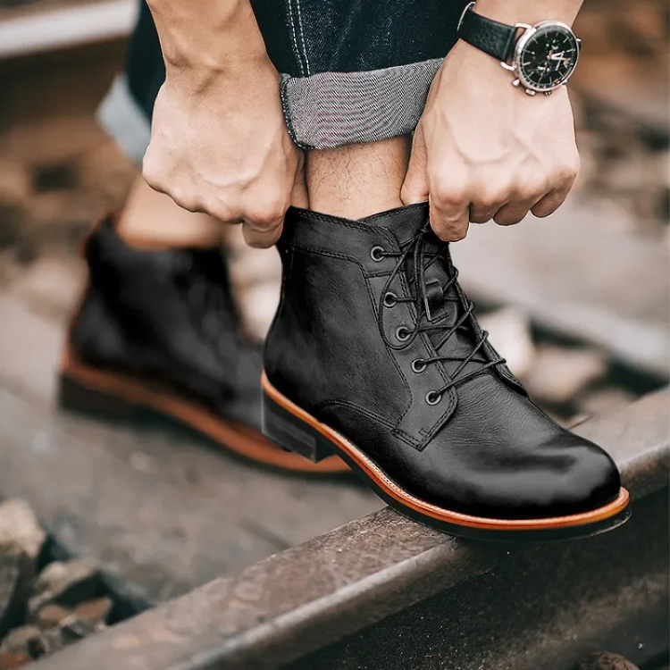 Lace-up shoes men's vegan microfiber