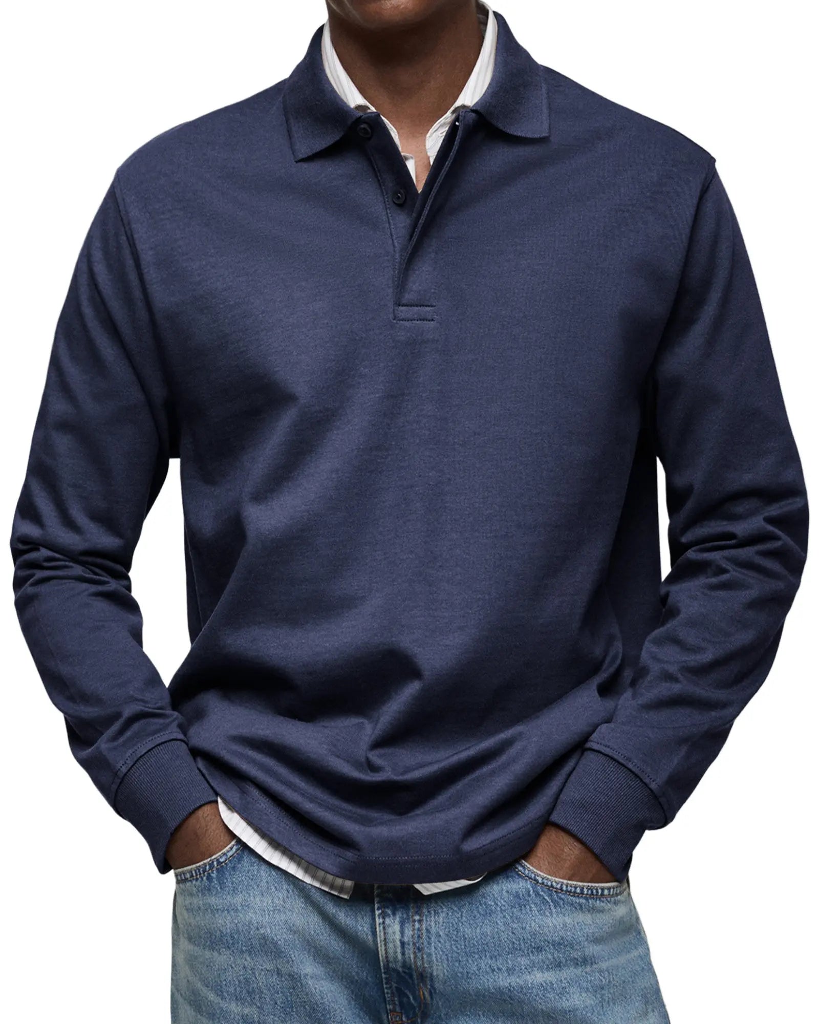 Men's Long Sleeve Polo | Classic Comfortable Style