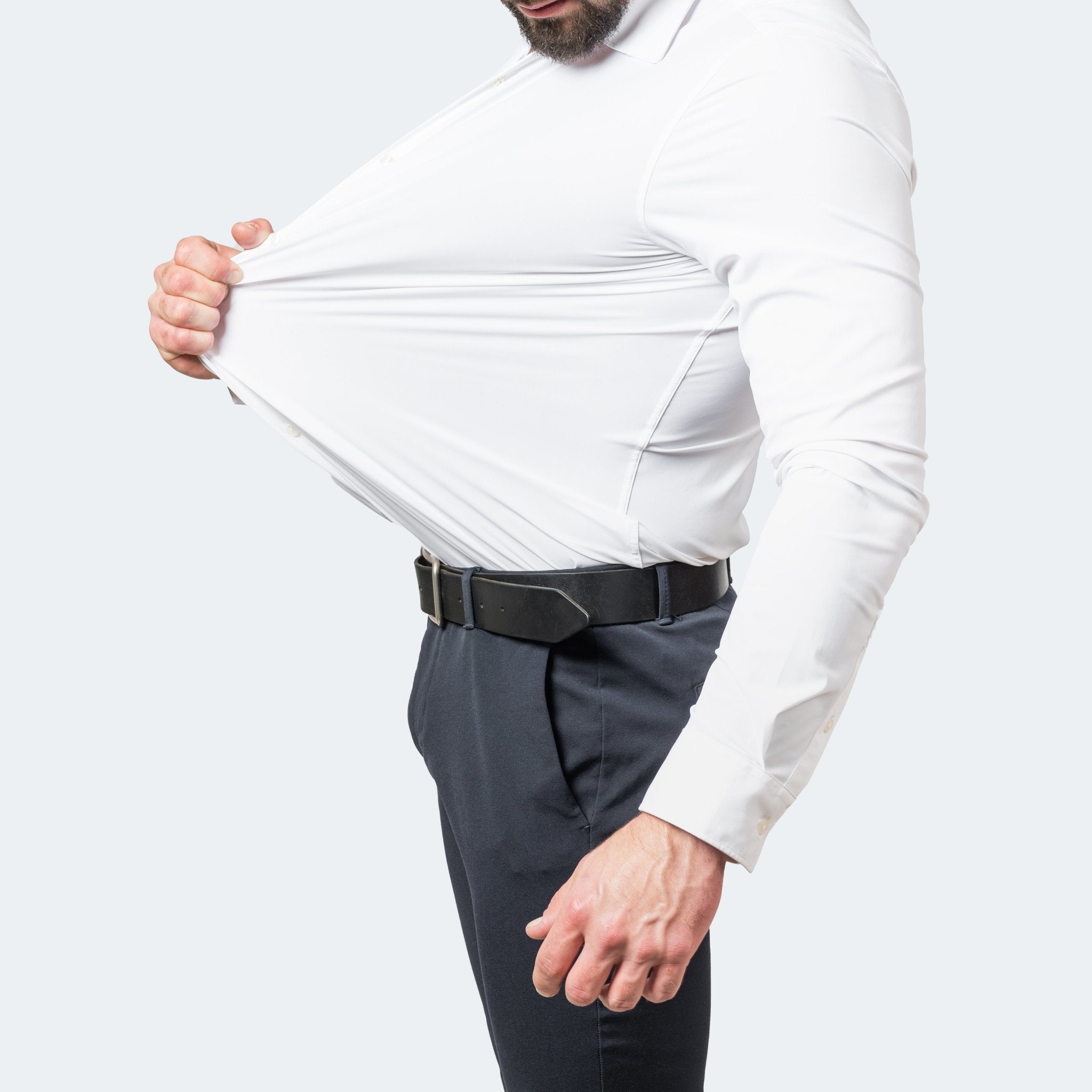 Men's shirt with buttons | Stretchy without ironing