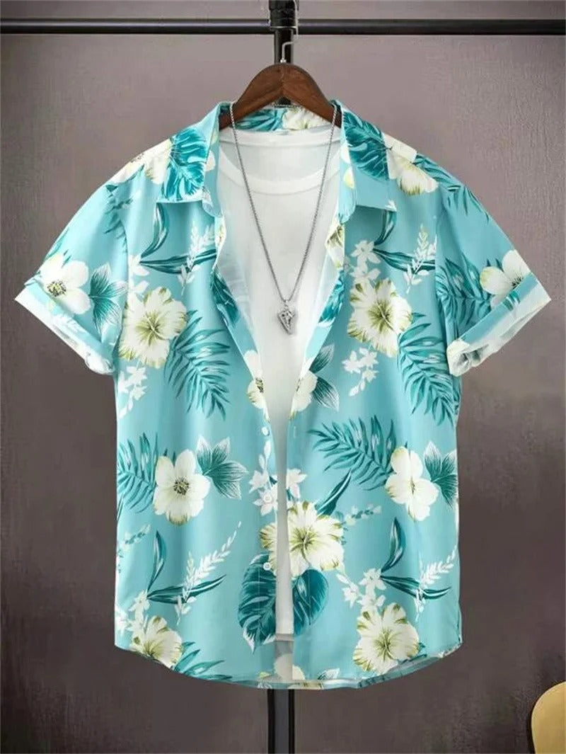 Men's Hawaiian Shirt | Short Sleeves, Tropical Print