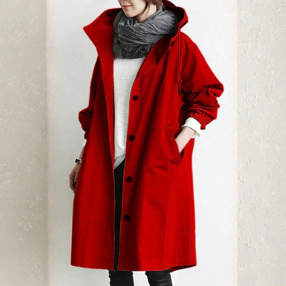 Women's Long Coat | Buttoned, Street Style | Beige, Gray, Black