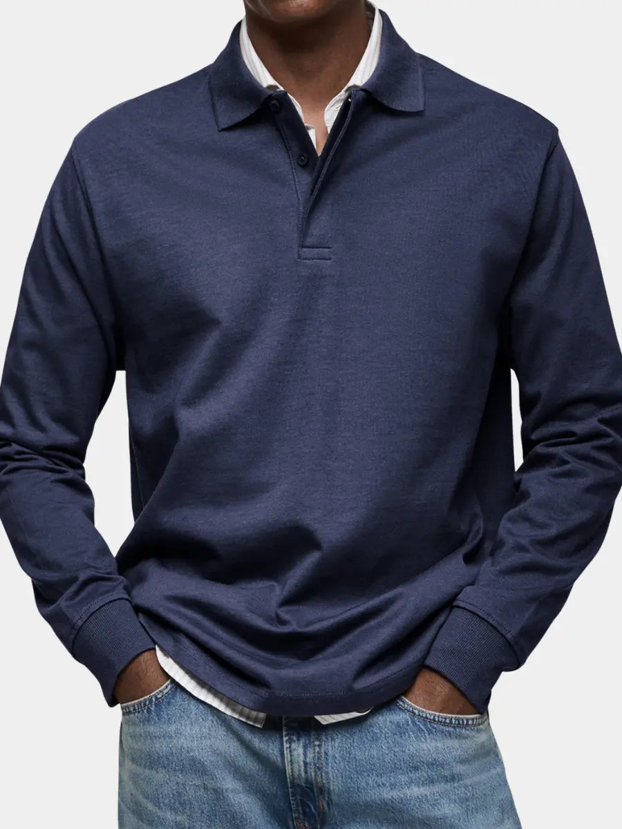 Men's Long Sleeve Polo | Classic Comfortable Style