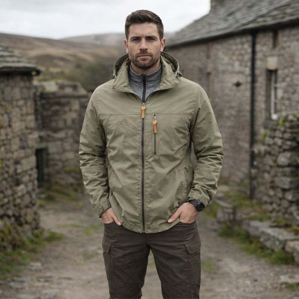 Men's waterproof outdoor jacket windproof for hiking