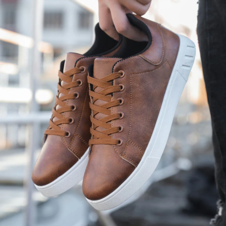 Men's leather shoes ergonomic sole