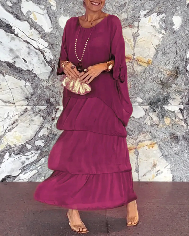 Women's maxi dress cotton loose comfortable