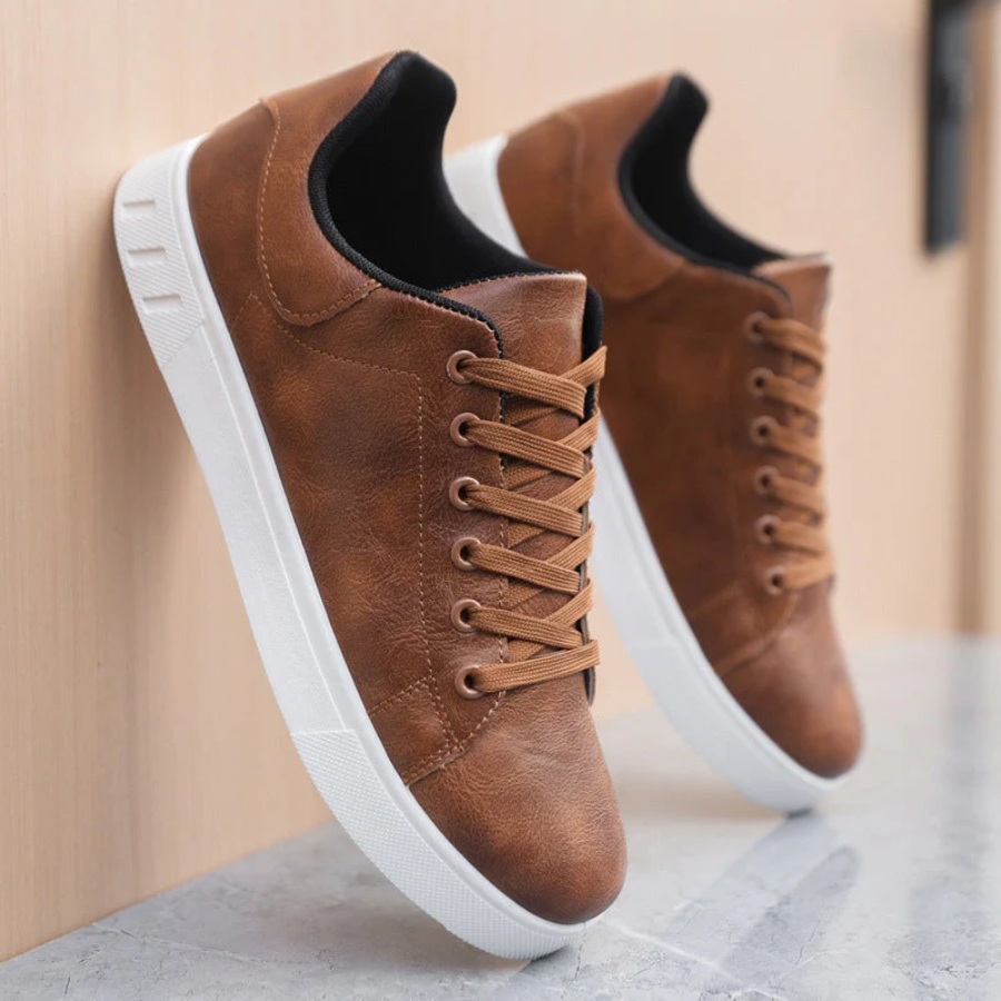 Men's leather shoes ergonomic sole
