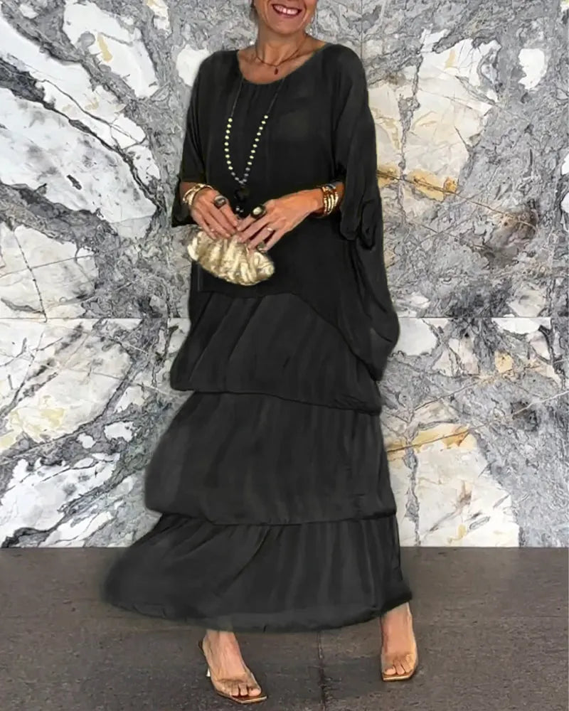 Women's maxi dress cotton loose comfortable