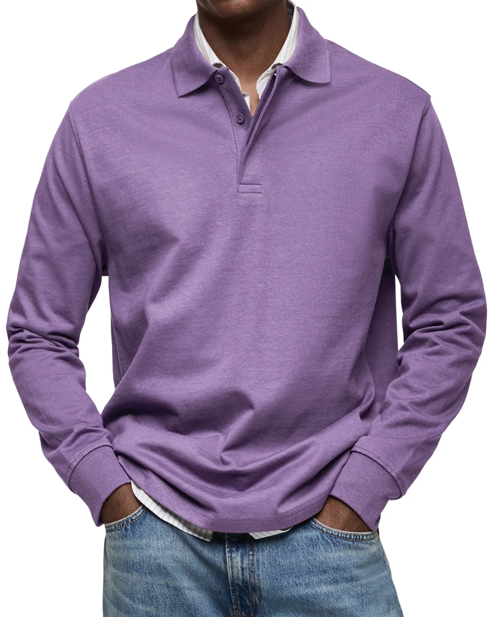 Men's Long Sleeve Polo | Classic Comfortable Style