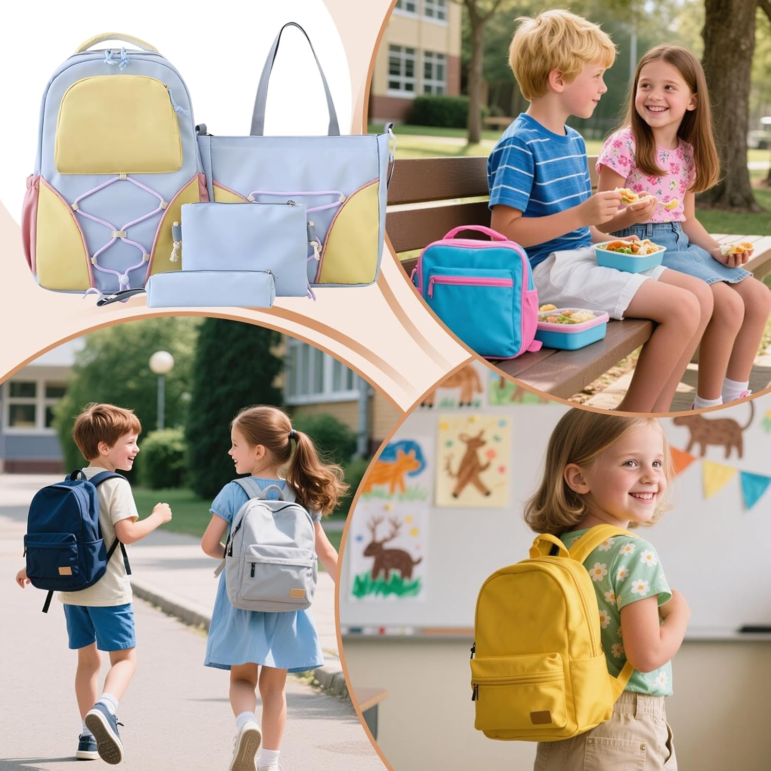 School Backpack Series | Large Capacity, For Students | Backpack, Pencil Case, Bags