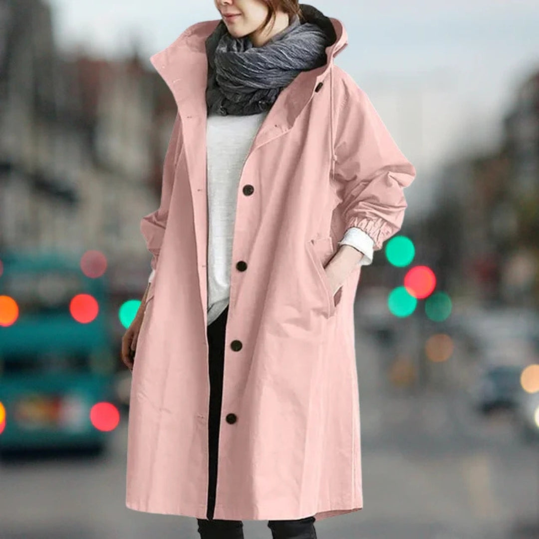 Women's Long Coat | Buttoned, Street Style | Beige, Gray, Black