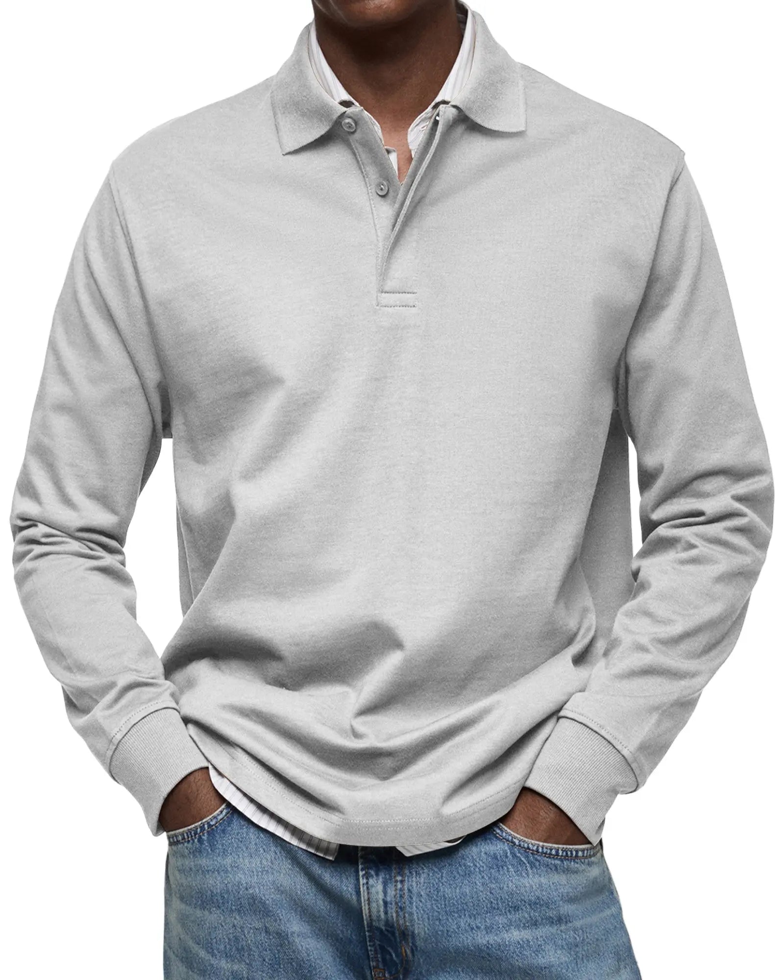 Men's Long Sleeve Polo | Classic Comfortable Style