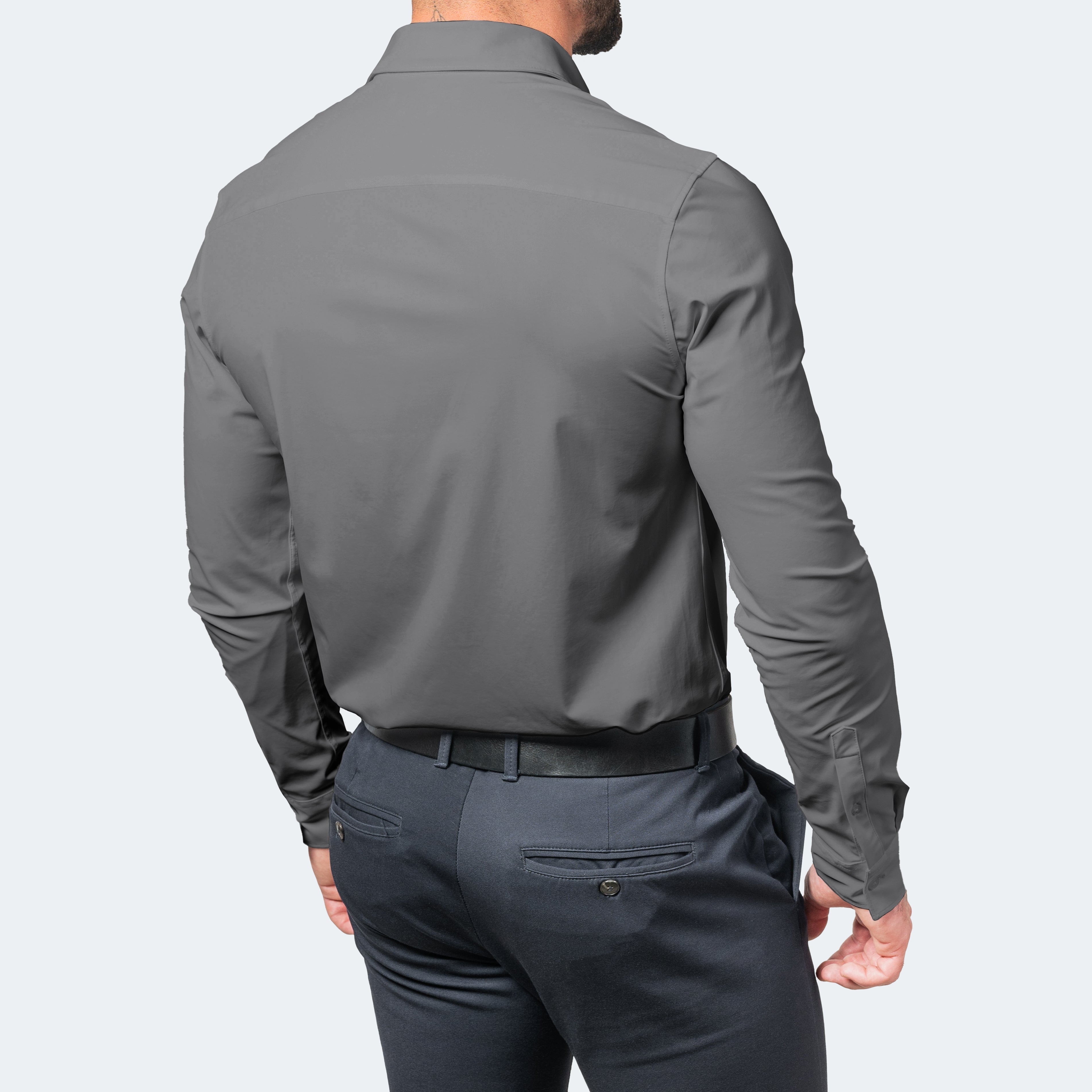 Men's shirt with buttons | Stretchy without ironing