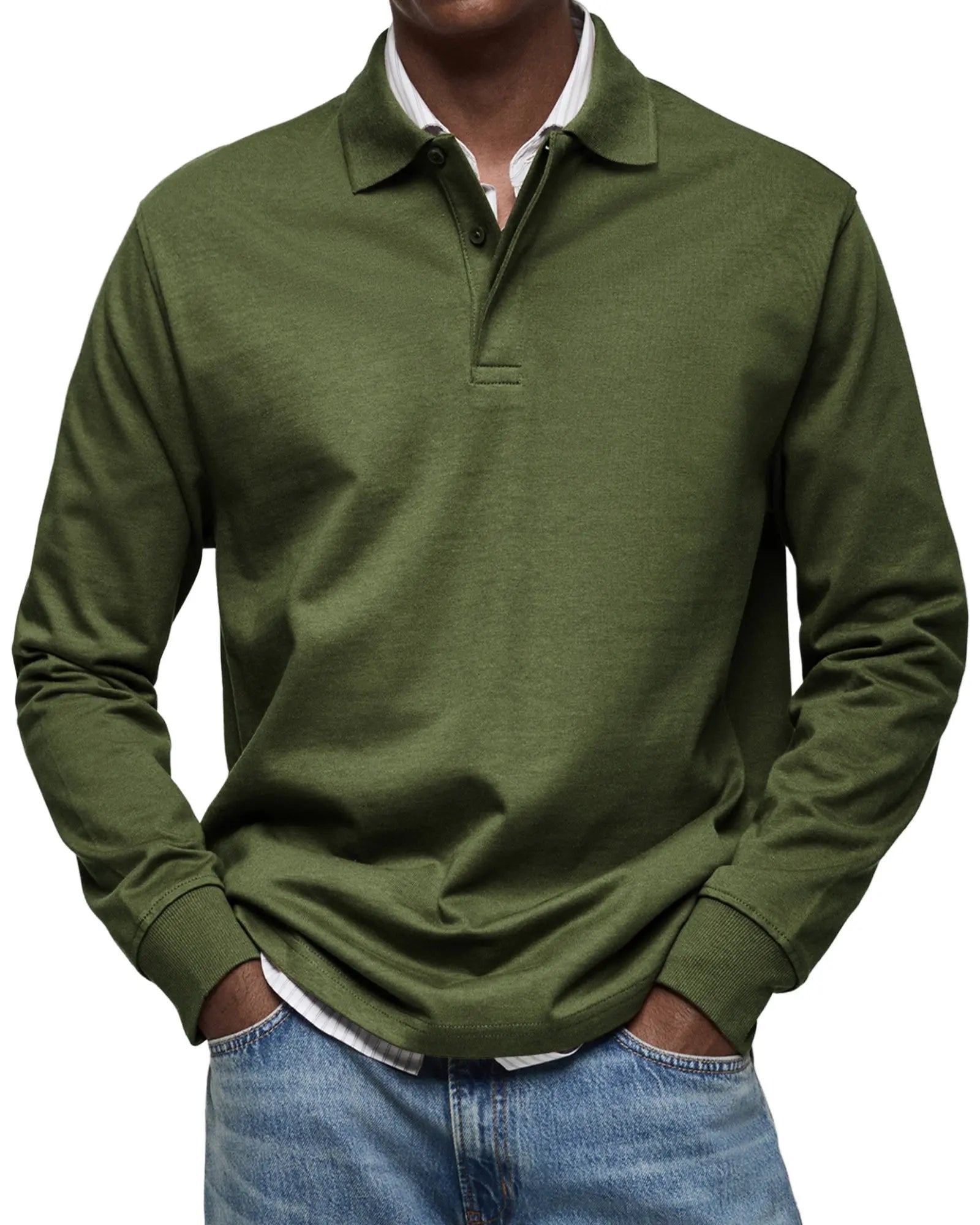Men's Long Sleeve Polo | Classic Comfortable Style
