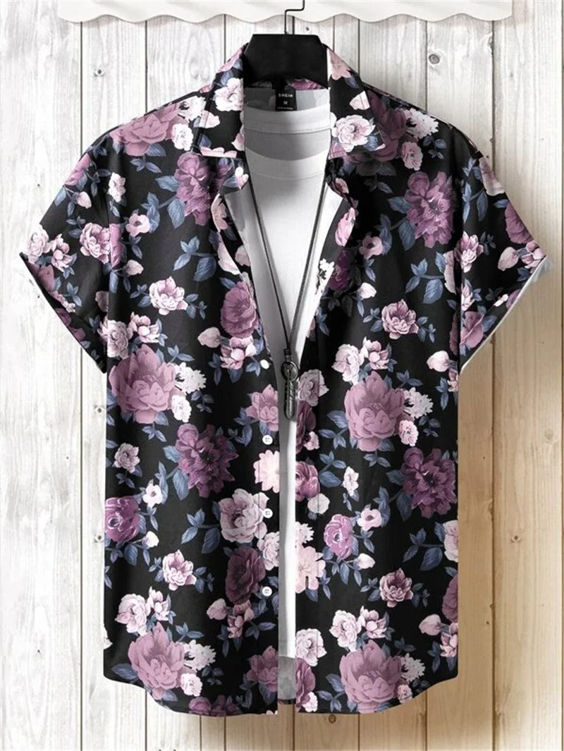 Men's Hawaiian Shirt | Short Sleeves, Tropical Print