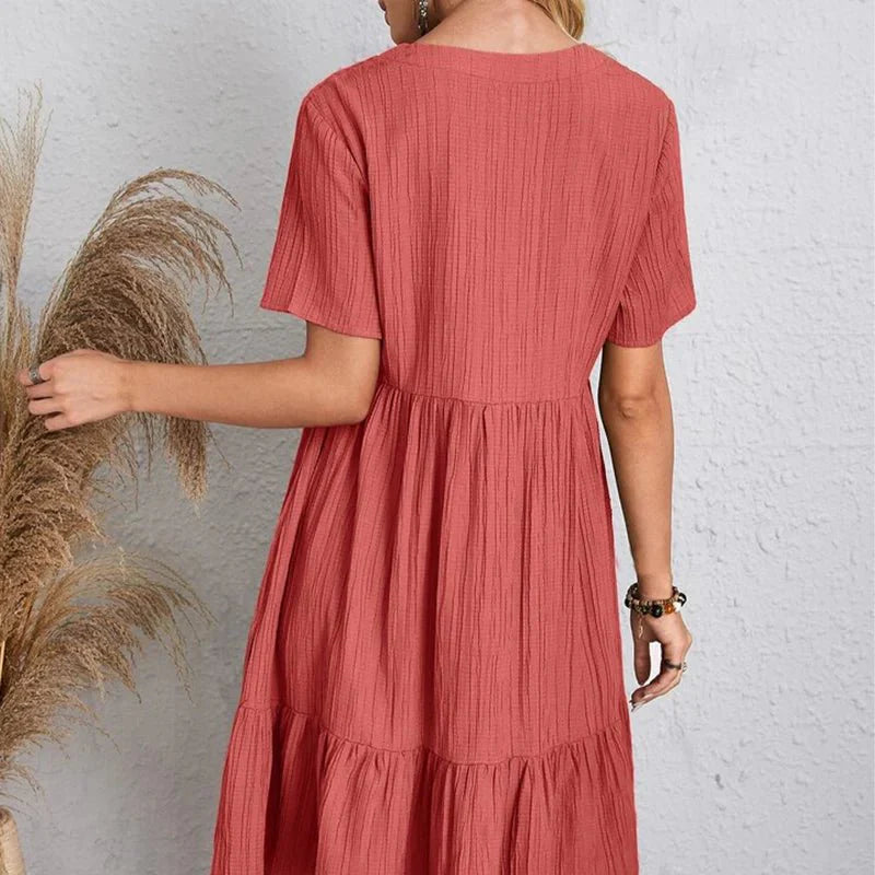 Women's A-line Dress | Short Sleeve | Summer Dress