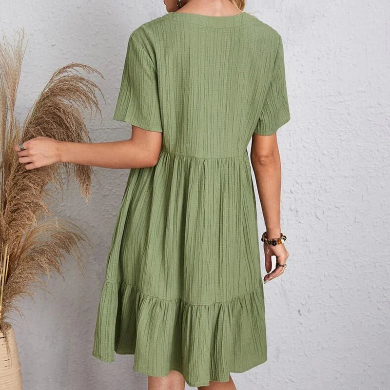 Women's A-line Dress | Short Sleeve | Summer Dress