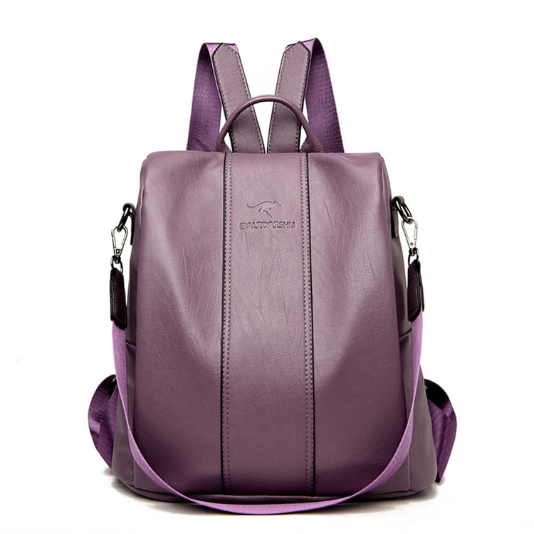 Women's backpack | leather, anti-theft, vintage