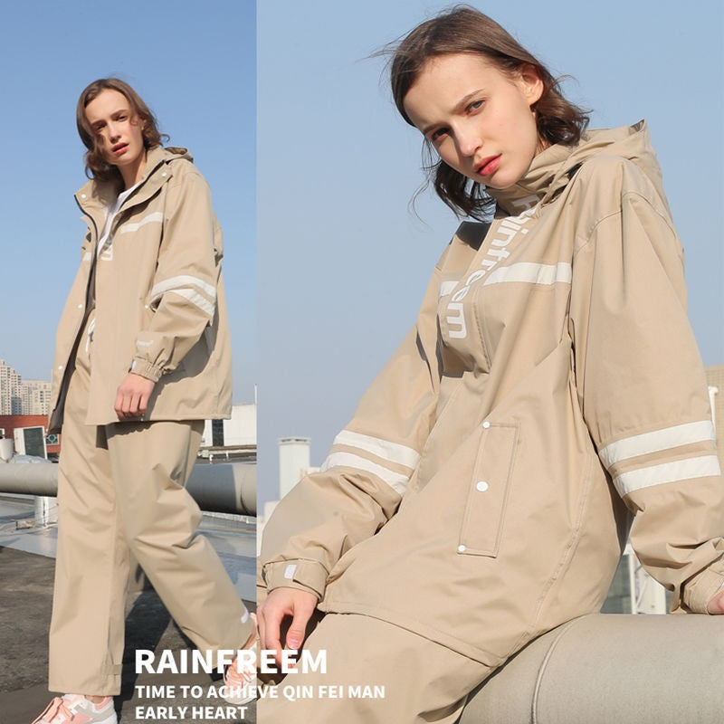 Women's Waterproof Rain Set with Hood – Rain Jacket and Rain Pants | Blossom